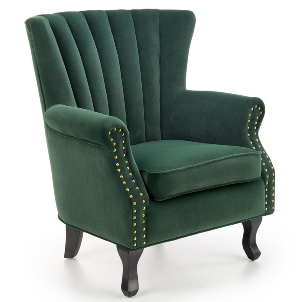 Fauteuil en velours de - accoudoirs