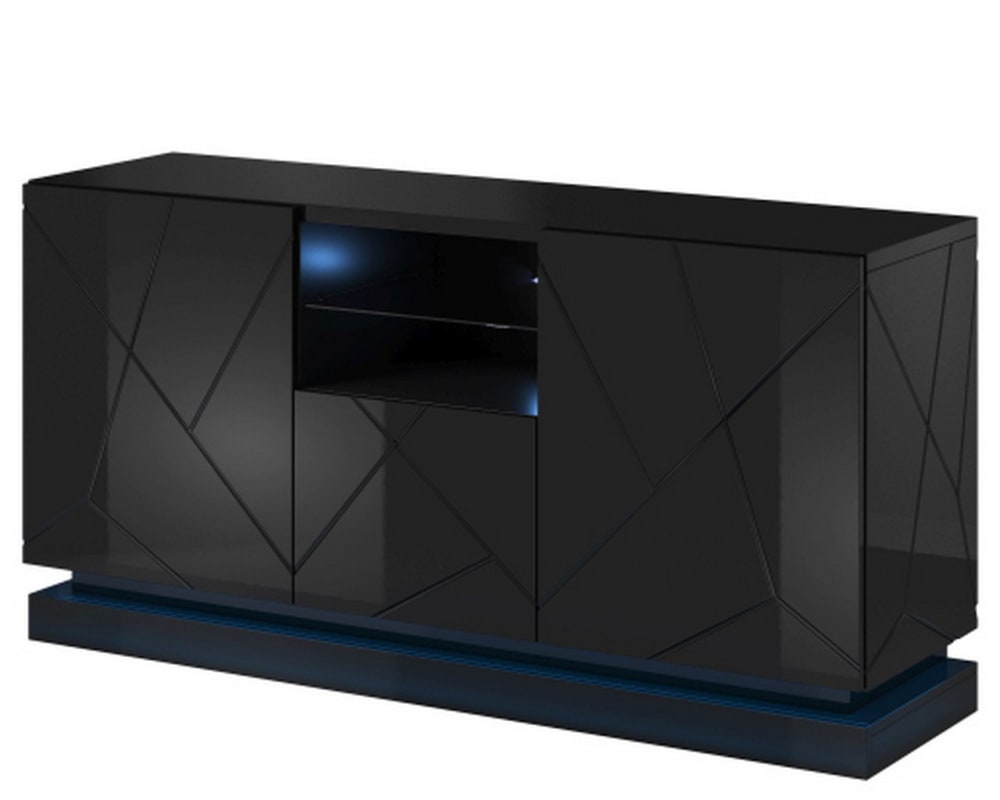 buffet noir design 150cm