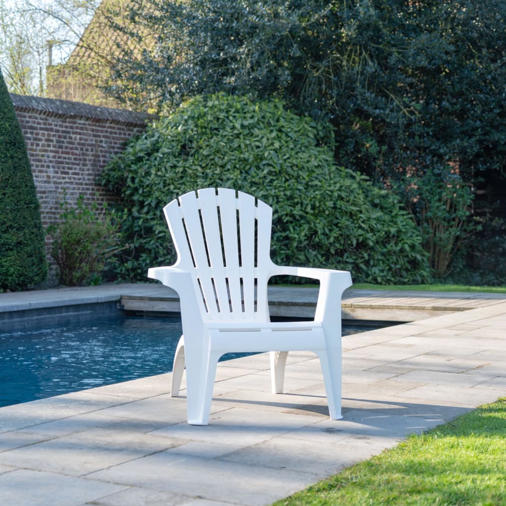 WILSA GARDEN Fauteuil de jardin ADIRONDACK BLANC