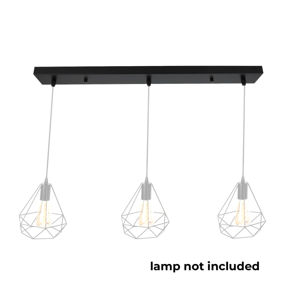 Support plafond suspension universel métal noir 70 cm — vue 4