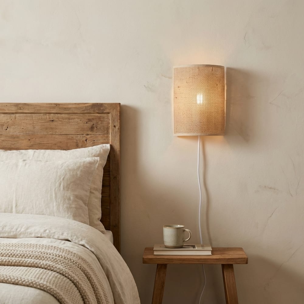 Applique murale bohème corde jute beige E27 40W 27 cm — vue 3