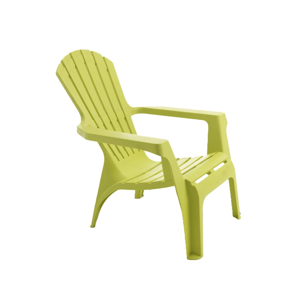 Fauteuil adirondack de jardin en polypropylène vert 85x75cm Fauteuil adirondack de jardin en polypropylène vert 85x75cm