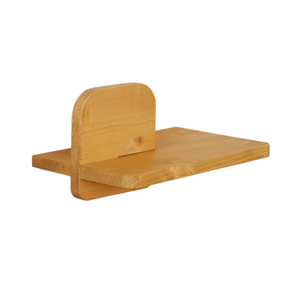 Table de chevet murale en bois massif marron clair Table de chevet murale en bois massif marron clair