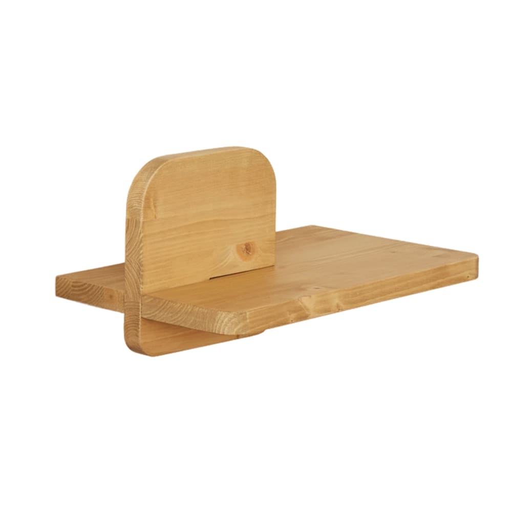 Table de chevet murale en bois massif naturel Table de chevet murale en bois massif naturel