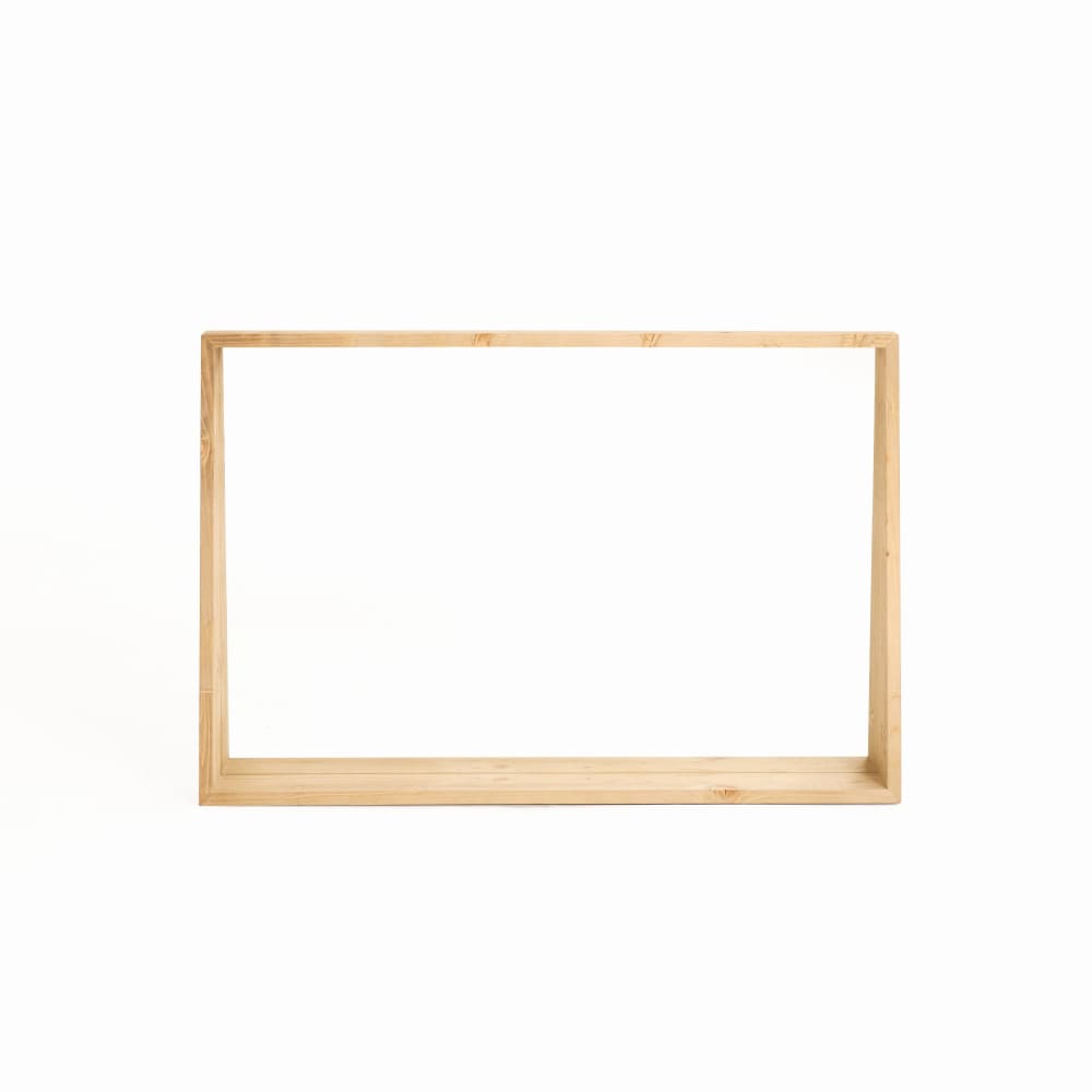 Hannun Spiegel mit Ablage aus massivem Tannenholz Natur style modern Braun