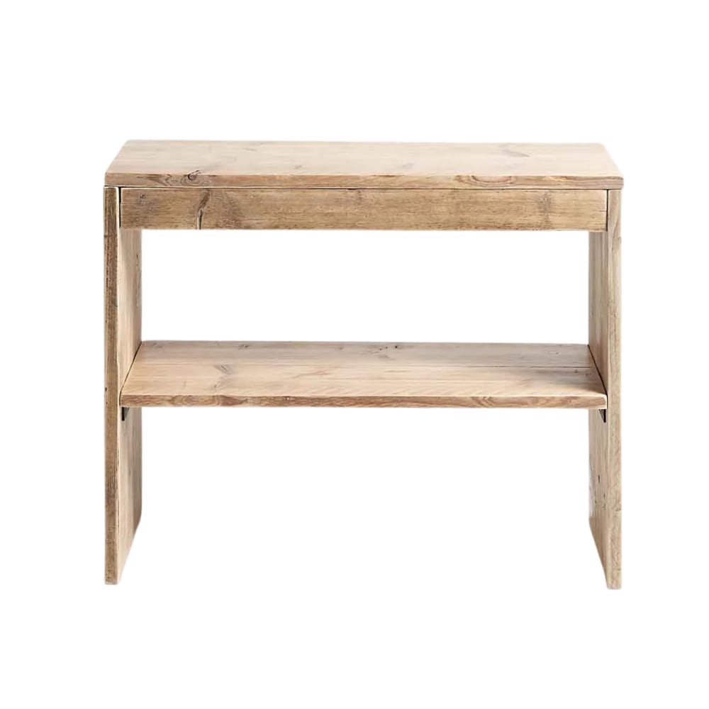 Console entrée bois recyclé naturel 120 cm