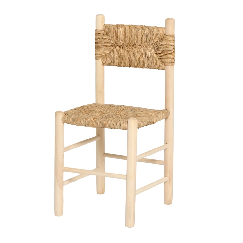 Chaise en bois de peuplier - osier