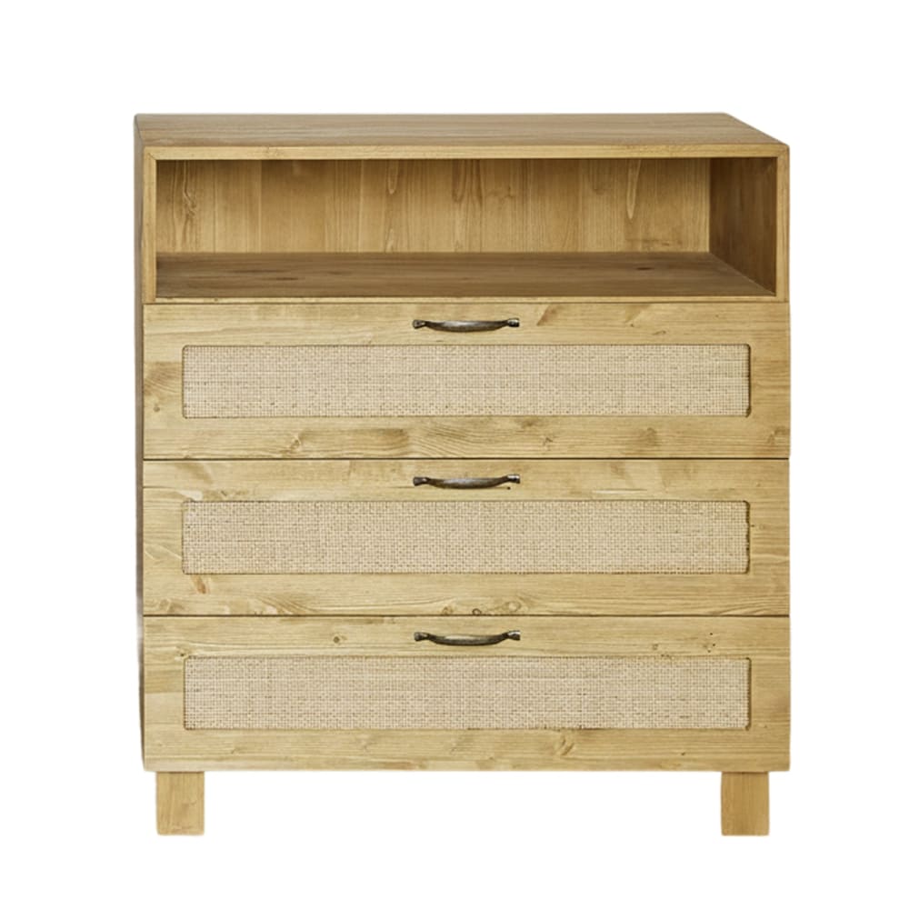 commode à langer sapin - massif
