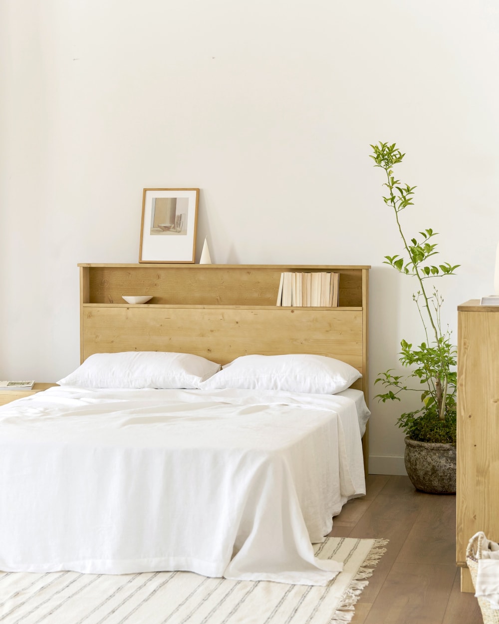 Bettkopfteil mit Stauraum 100 cm beige - Maisons Du Monde