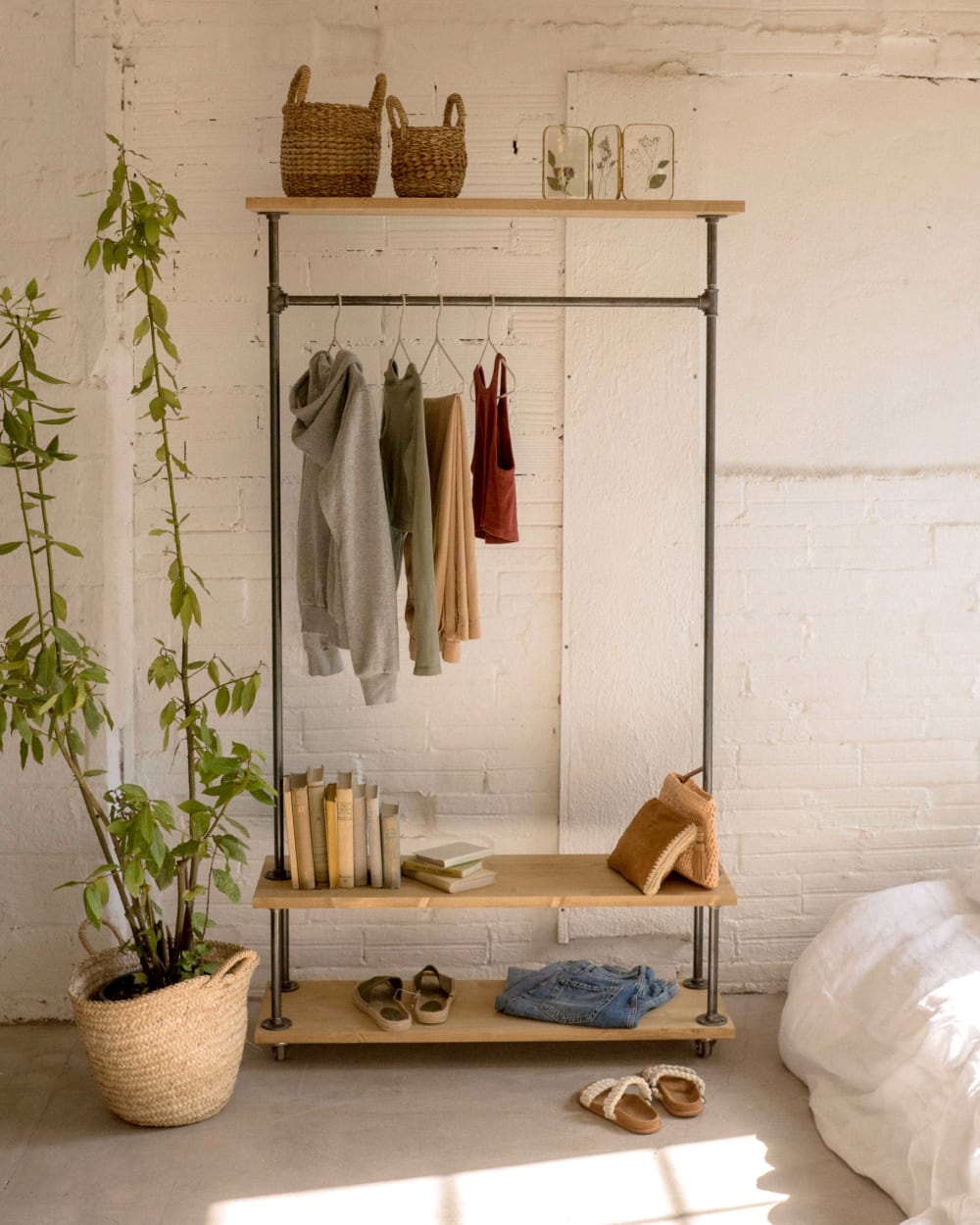 Standgarderobe Tannenholz Massiv Hellbraun - Maisons Du Monde