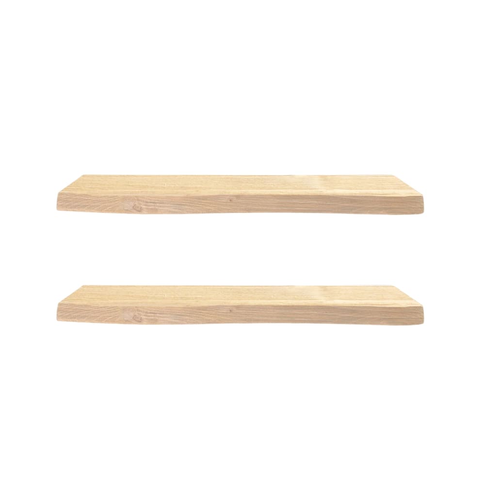 Étagère murale sapin massif beige 2 étagères 120x20 cm