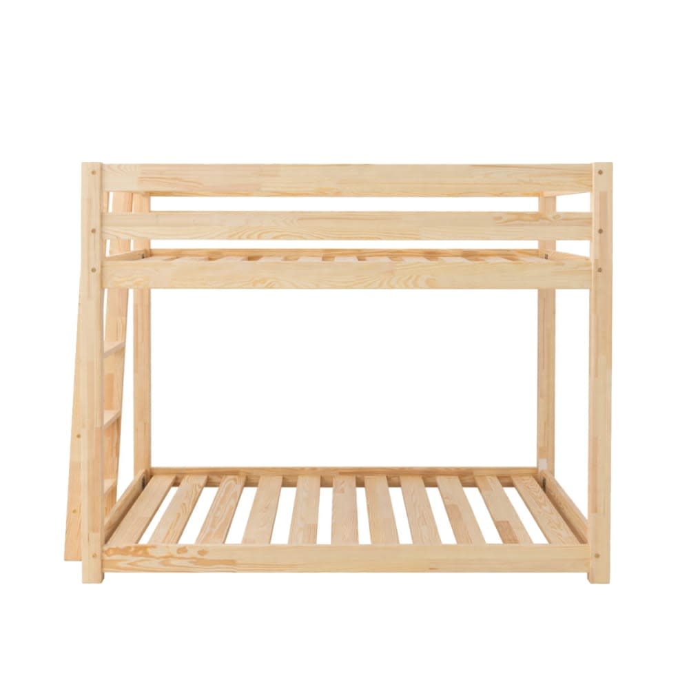 Adeko Kids Kinder-Etagenbett CLPB Massives Kiefernholz 70x140 Beige Baby