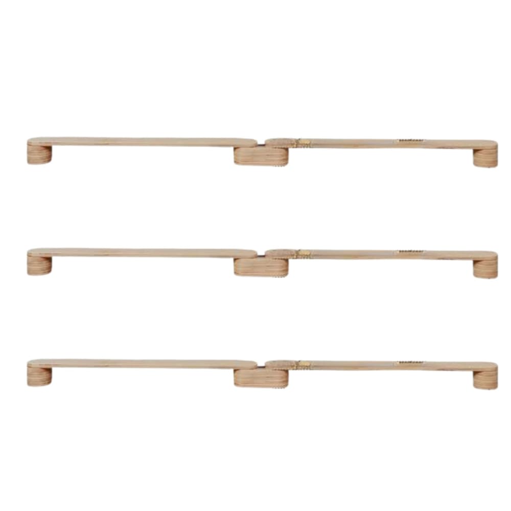 Leg&go Balancierbalken-Set für Kinder aus Sperrholz, Braun Braun