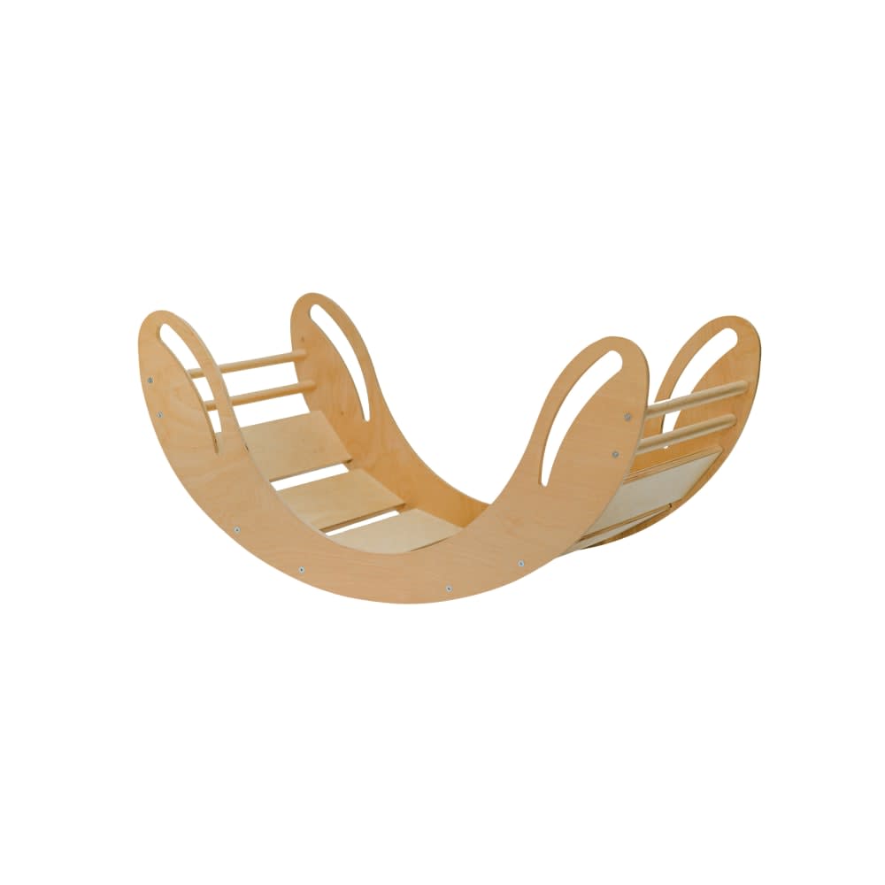 Lunatoys - Bascule montessori smile en bois avec coussin