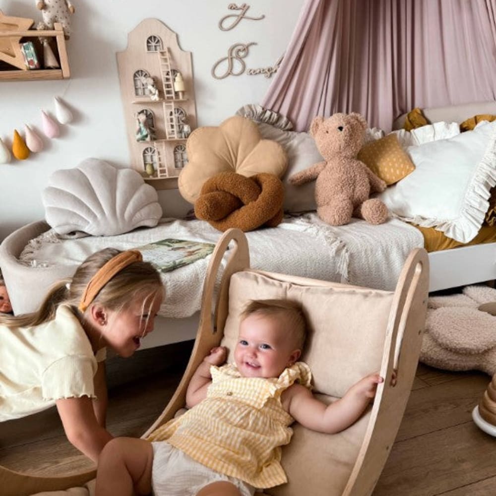 Bascule montessori smile en bois avec coussin (Lunatoys) - Image 2