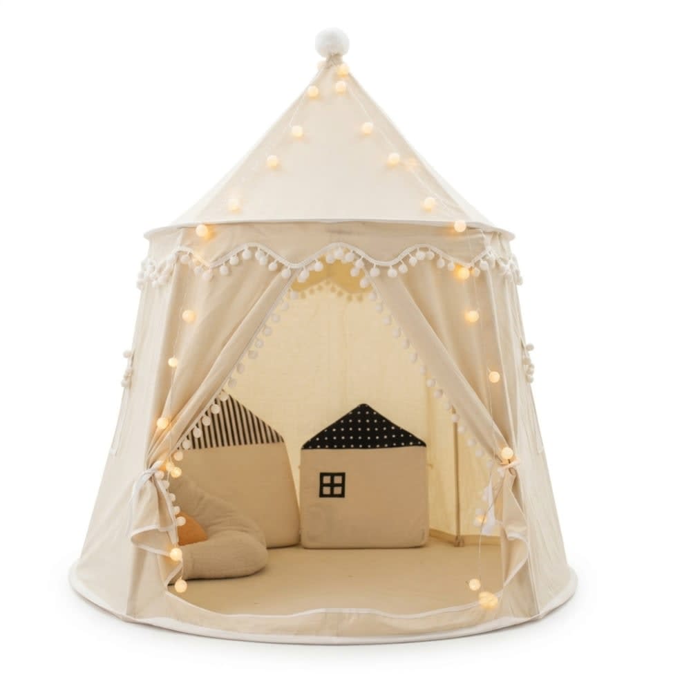 Babykare Feenschloss-Spielzelt mit Matte für Kinder WEISS PES - POLYESTER Kinder
