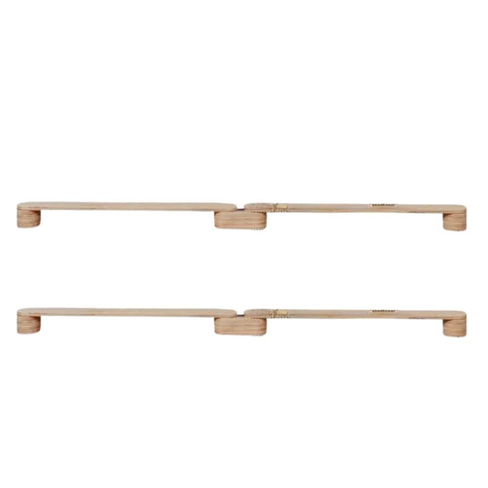 Lot de 4 poutres d'équilibre pour enfant en contreplaqué marron (LEG&GO) - Couverture