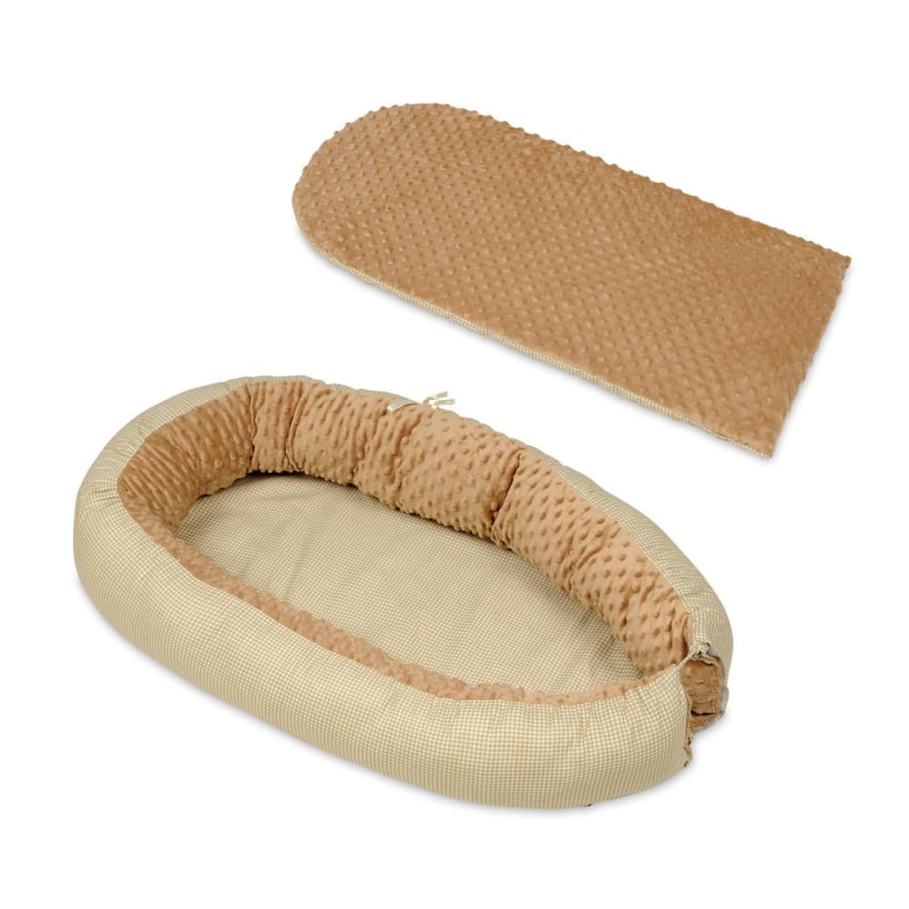 Gigoteuse cocon beige à carreaux  cappuccino (Velinda) - Image 1