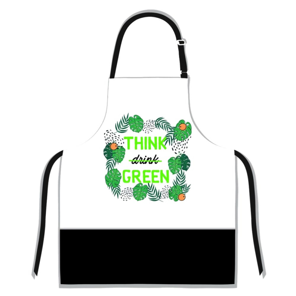 Tablier adulte à nouer en coton think green