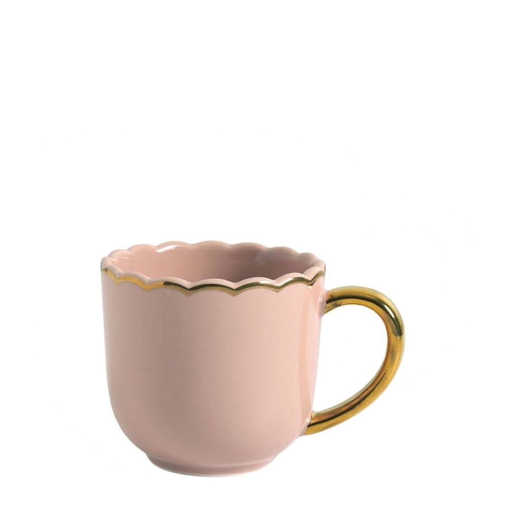 Tasse à café porcelaine vieux rose