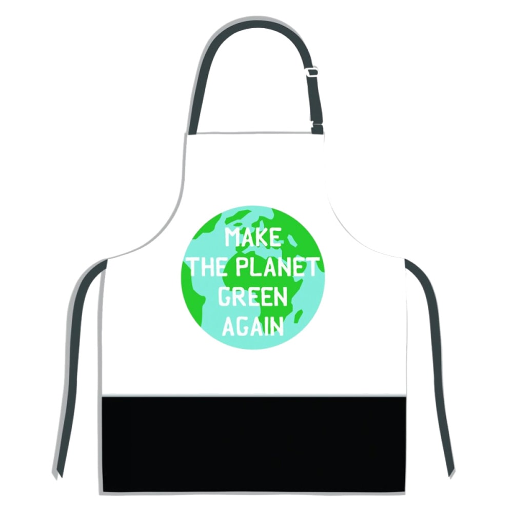 Tablier adulte à nouer make the planet green again