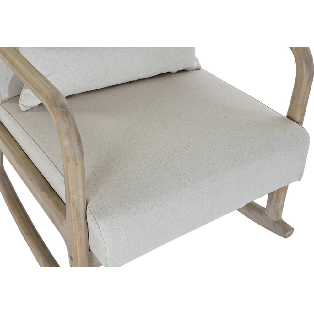 Fauteuil à bascule en lin sixties