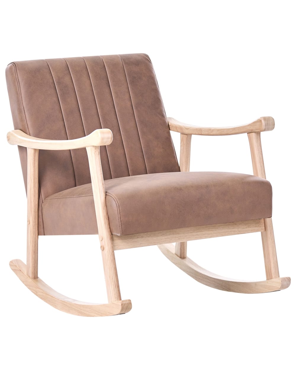 Schaukelsessel Aus Kunstleder 78Cm, Braun