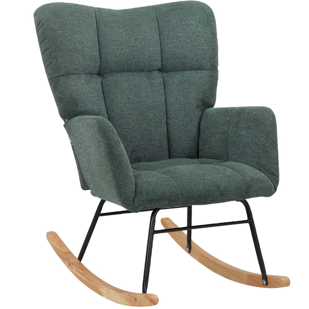 Fauteuil à bascule vert belfast tissu