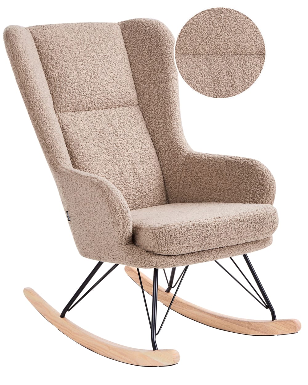 fauteuil à bascule bouclé