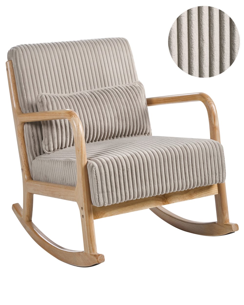 Schaukelsessel Aus Cord 79Cm, Beige