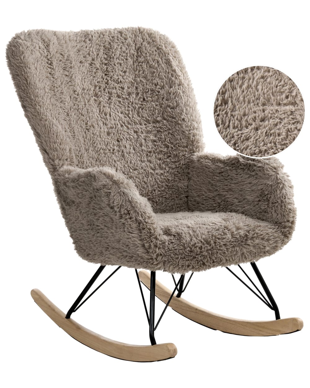 fauteuil à bascule fourrure