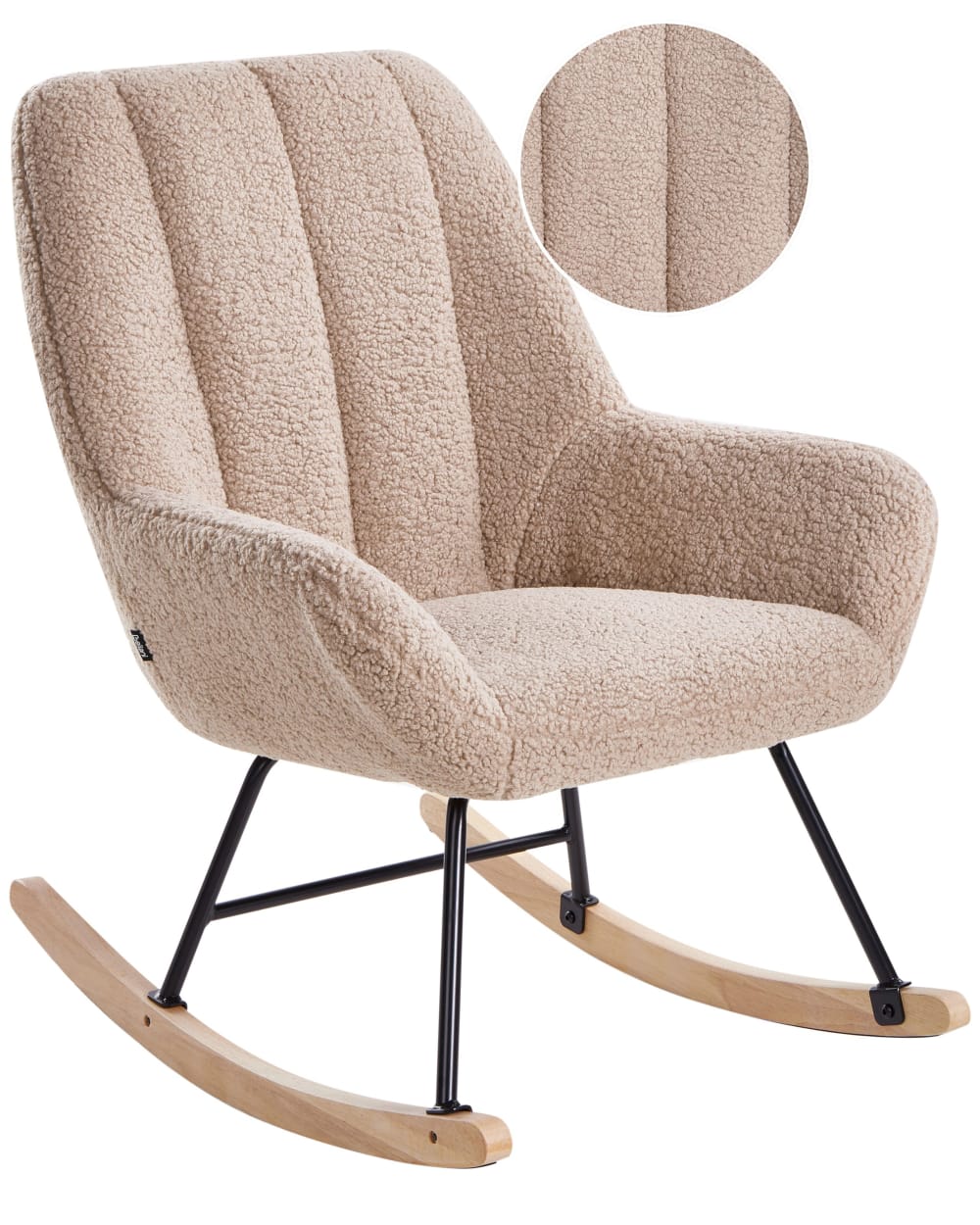 Fauteuil à bascule bouclé