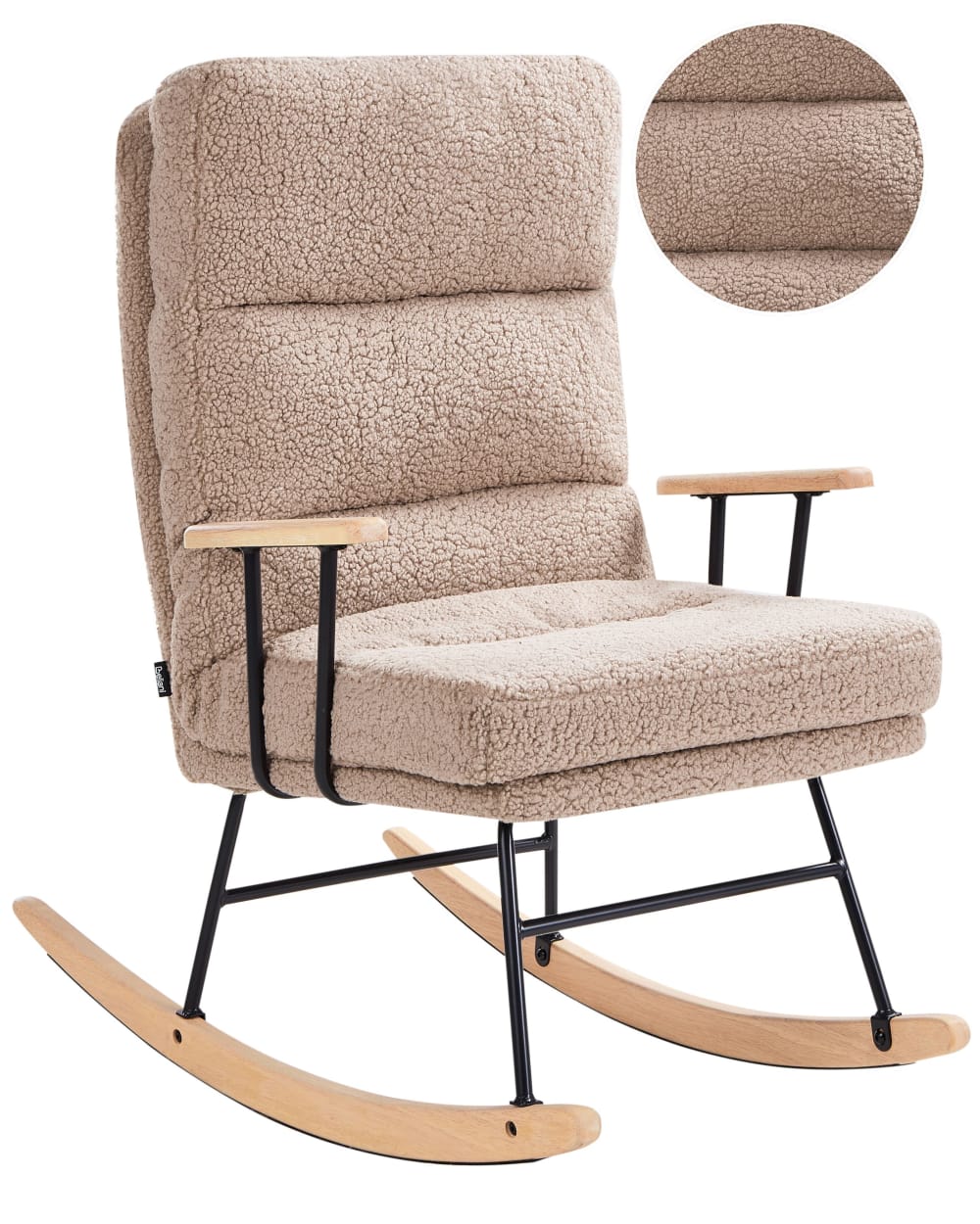 Fauteuil à bascule bouclé