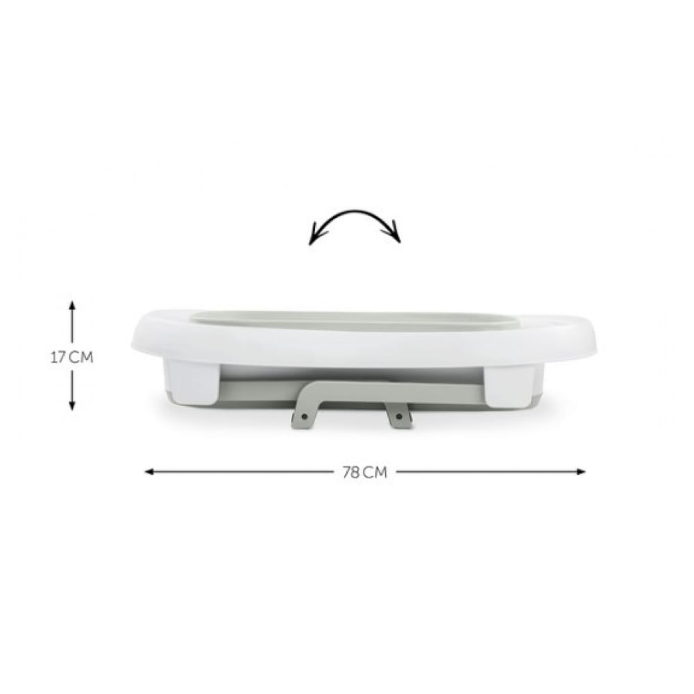 Baignoire Wash N Fold L Blanc/Sauge (HAUCK) - Image 1