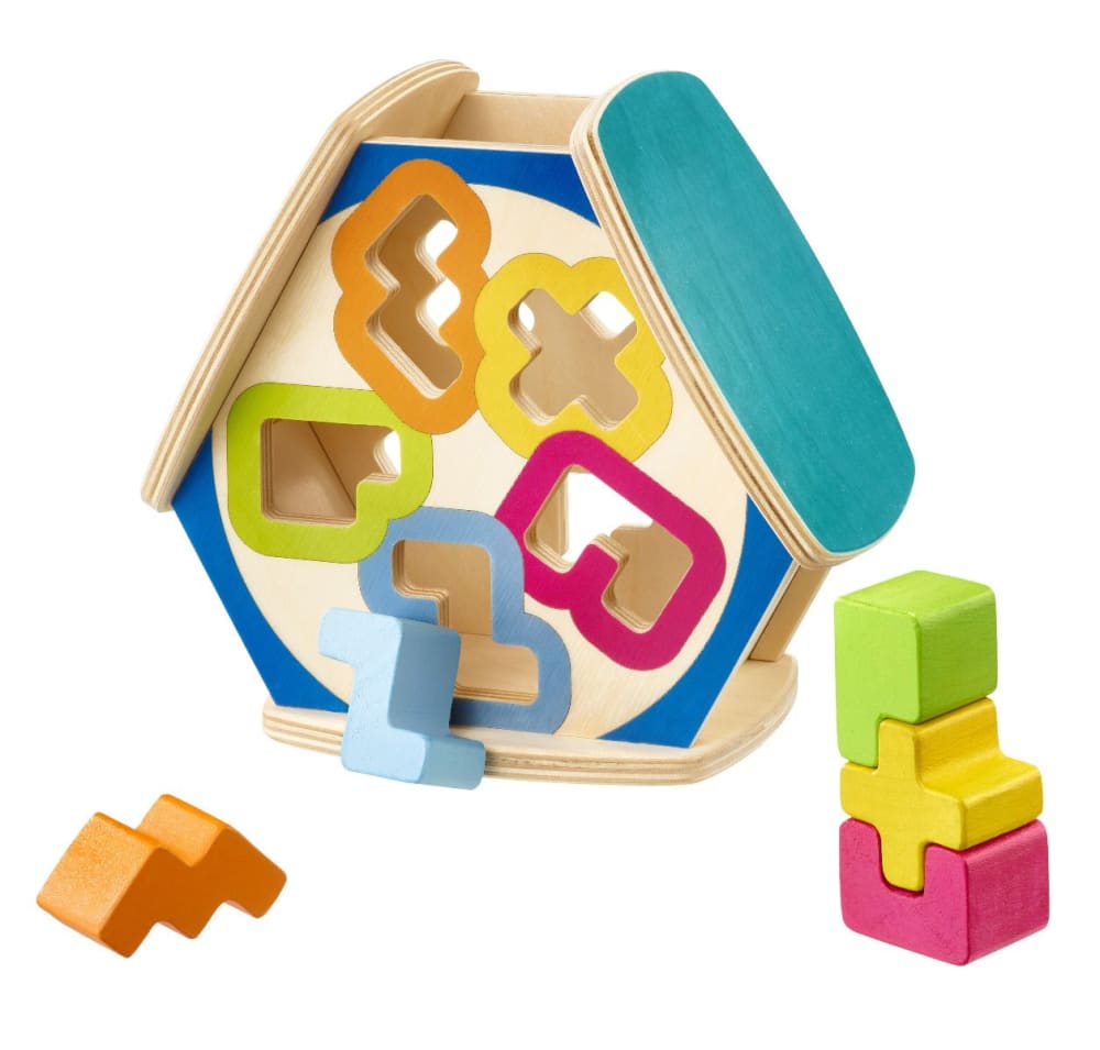 Selecta Sortino Sortierbox BLAU HOLZ Baby