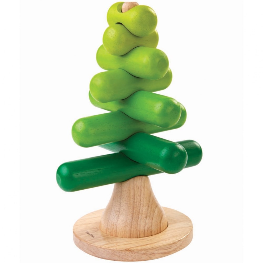 PLAN TOYS Stapelbaum GRÜN HOLZ Baby