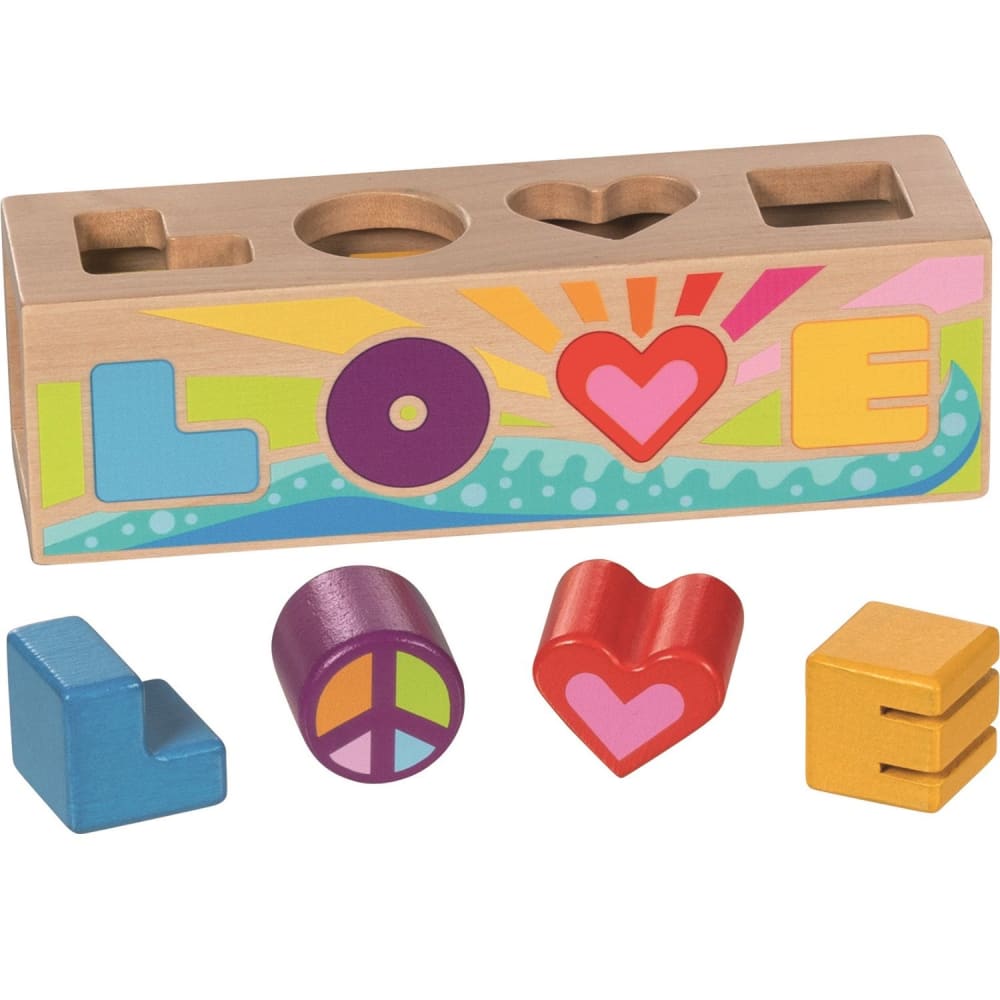 Goki Sortierbox LOVE BEIGE HOLZ Baby