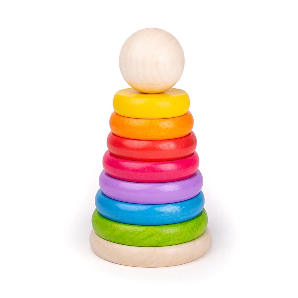 Jeu à empiler arc-en-ciel