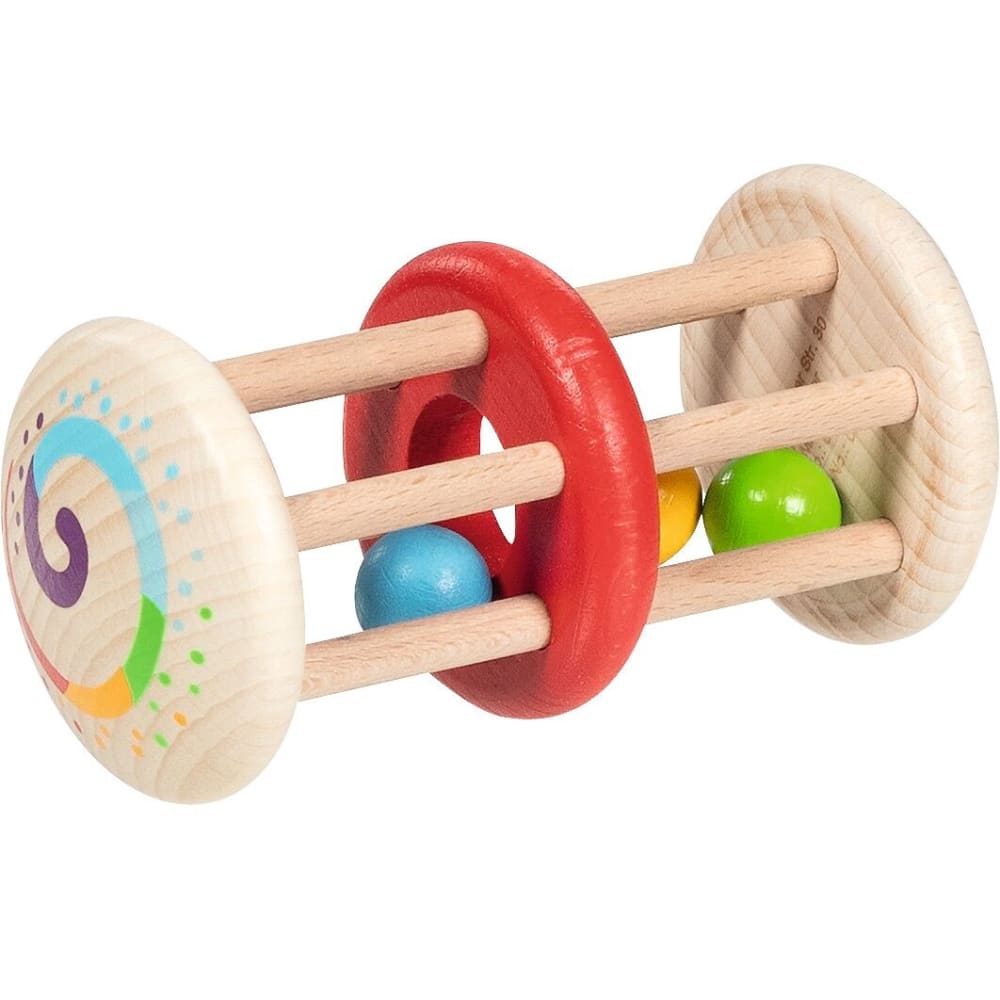Goki Greifling Doppelkäfigrassel BEIGE HOLZ Baby
