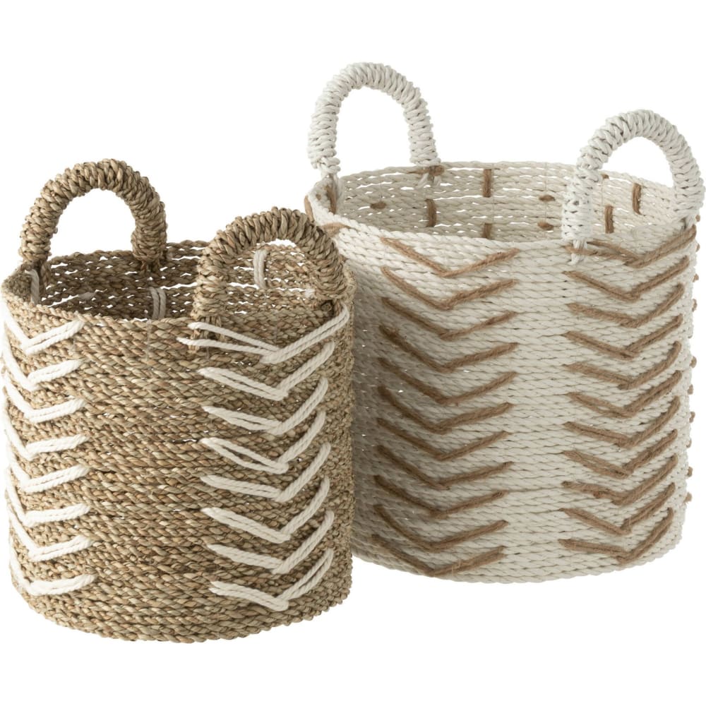 Panier rond en raphia