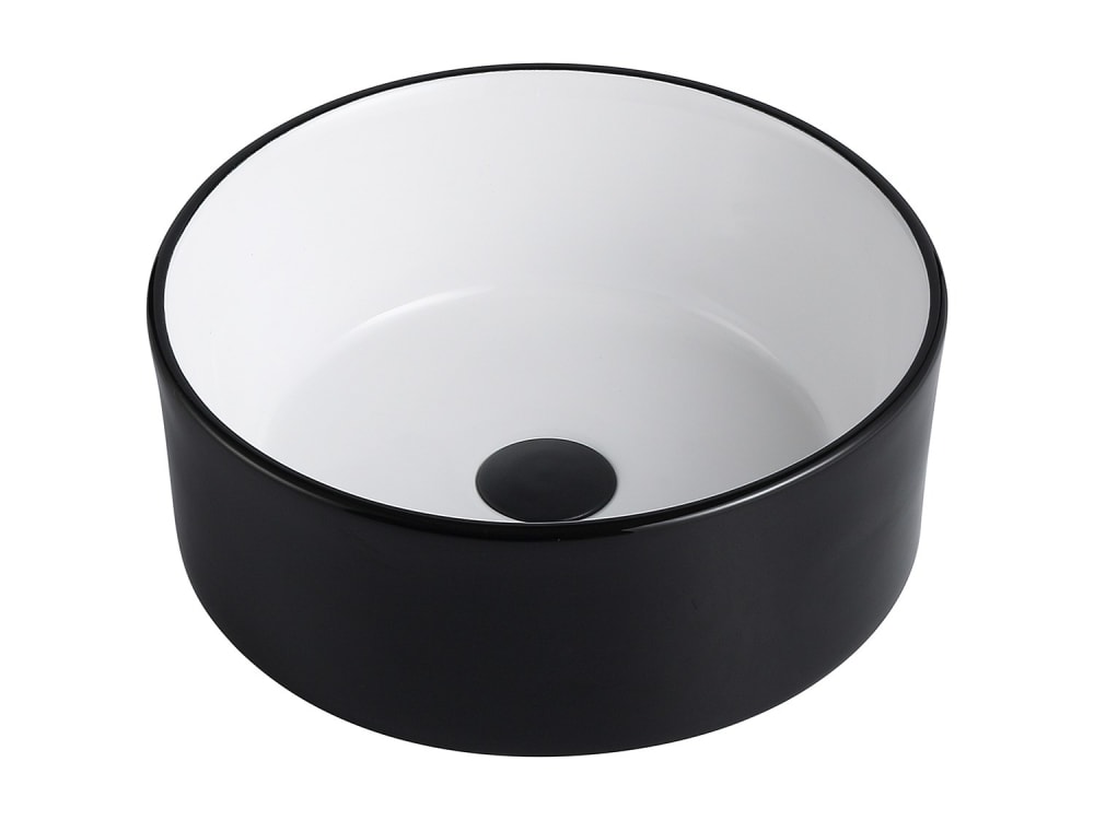 Vasque à poser céramique noir, blanc