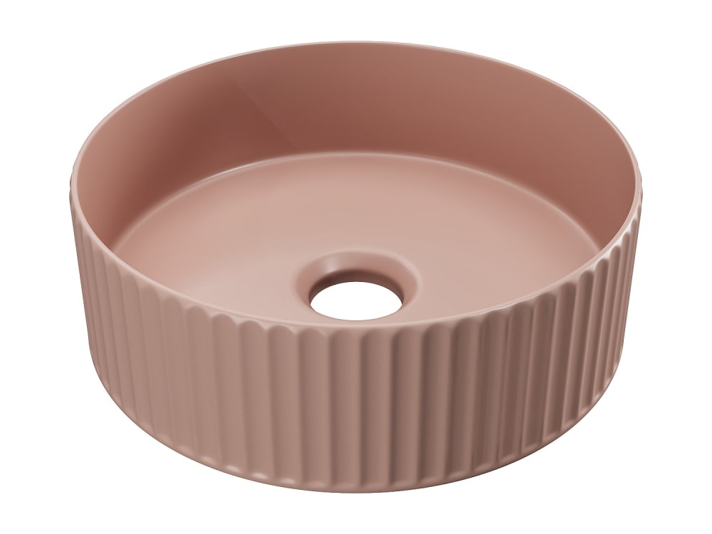 Vasque à poser céramique rose