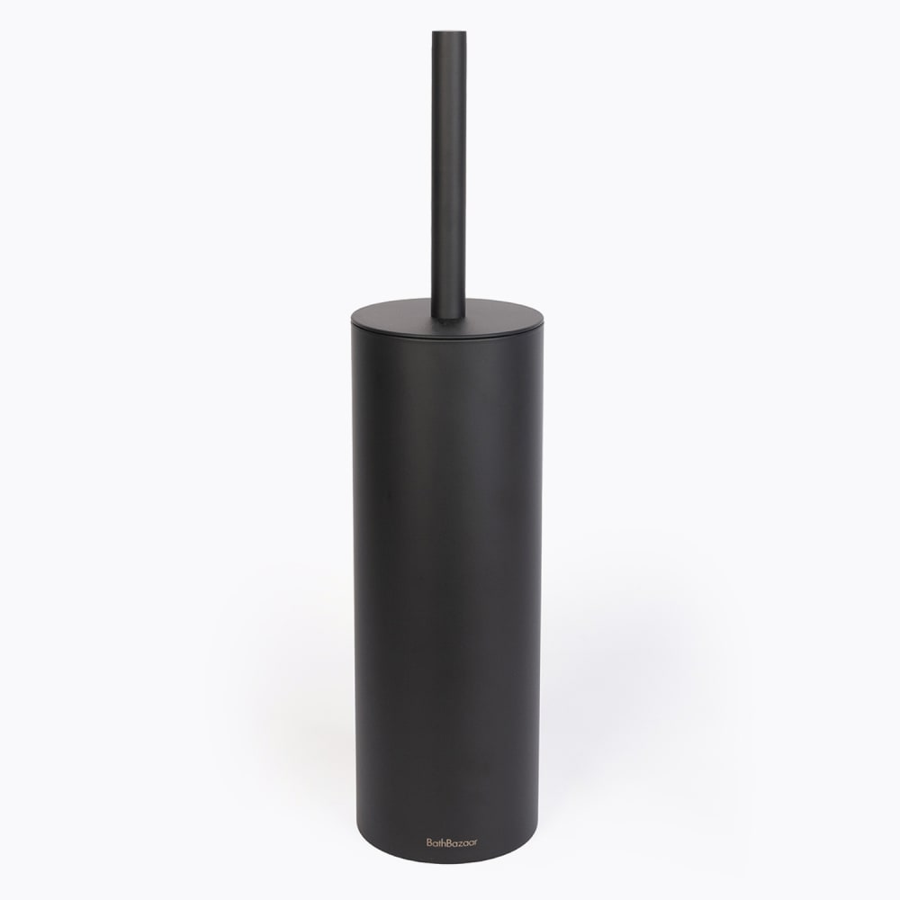 pot à balai inox noir