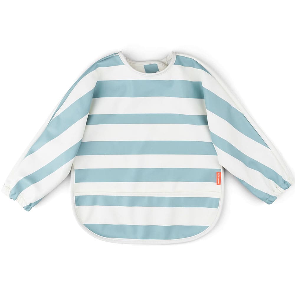 DONE BY DEER  Sleeved Pocket Bib Stripes Bleu