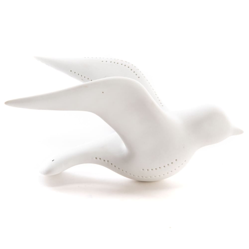 Mouette à accrocher blanc en porcelaine