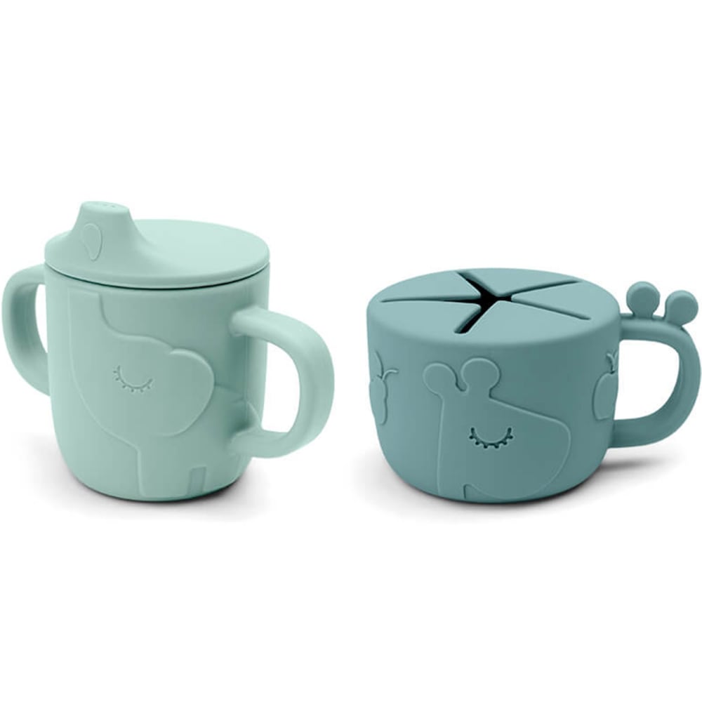 Lot tasse à bec et tasse à goûter