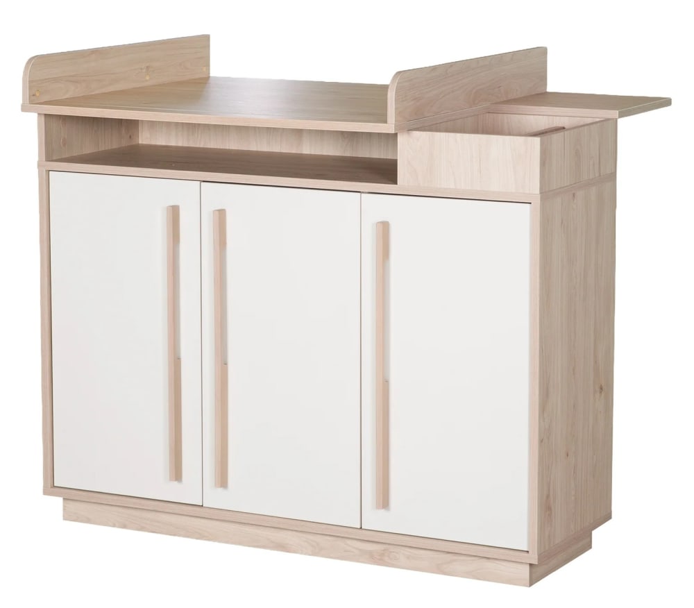 roba Mitwachsende Wickelkommode, Nussbaum-Optik, Cashmere style modern BEIGE SPANPLATTE Baby