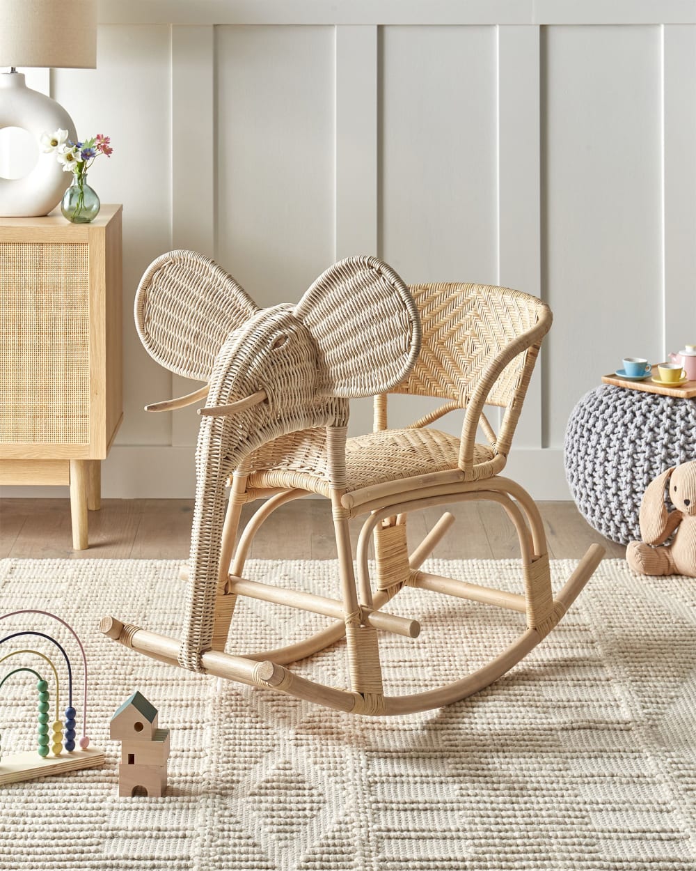 Kindersessel aus Rattan 74cm, naturfarben - Maisons Du Monde