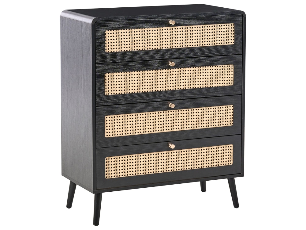 Commode à 4 tiroirs noir