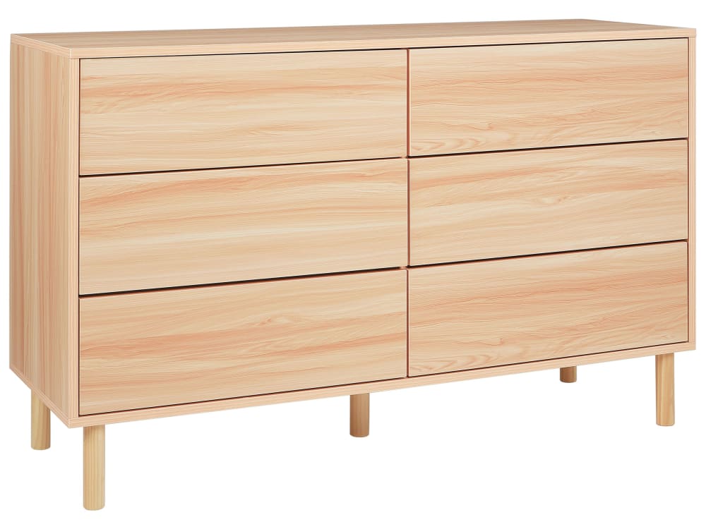 Commode à 6 tiroirs - clair